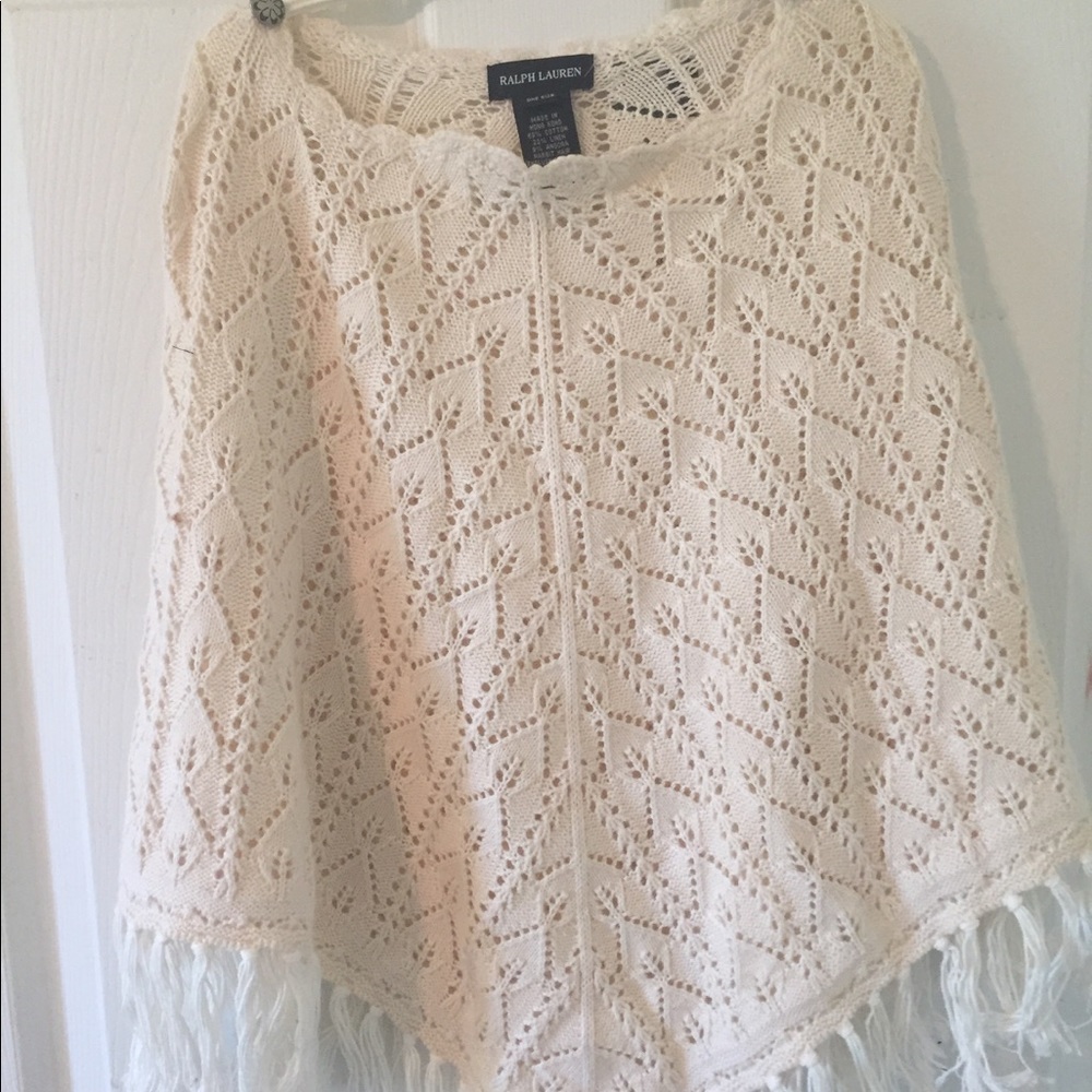 New Girls one size Ralph Lauren woven pullover